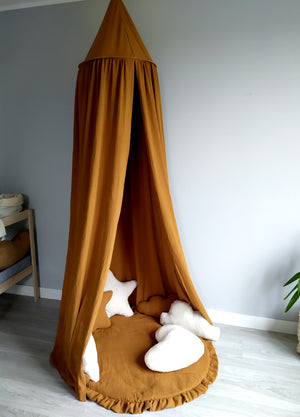 Canopy Muslin | Bed canopy | Pumpkin - SleepeSheep