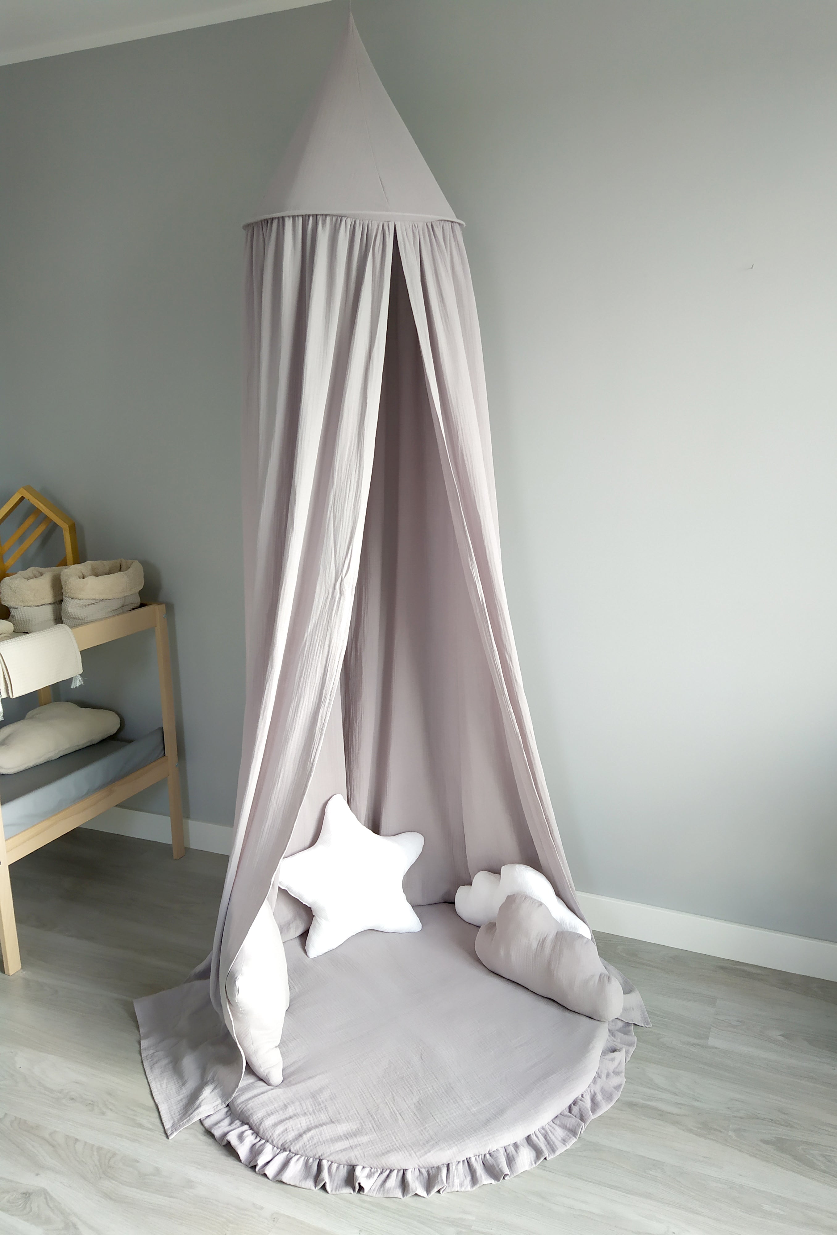 Canopy Muslin | Bed canopy | Grey - SleepeSheep