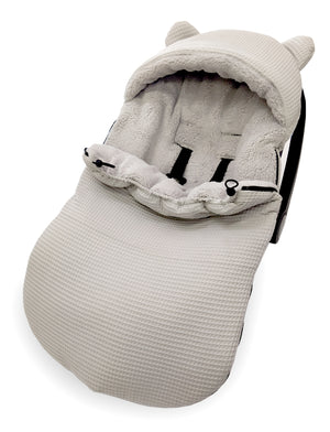 3-in-1 swaddle for car seat, baby carrier, gondola, winter | Grey - SleepeSheep