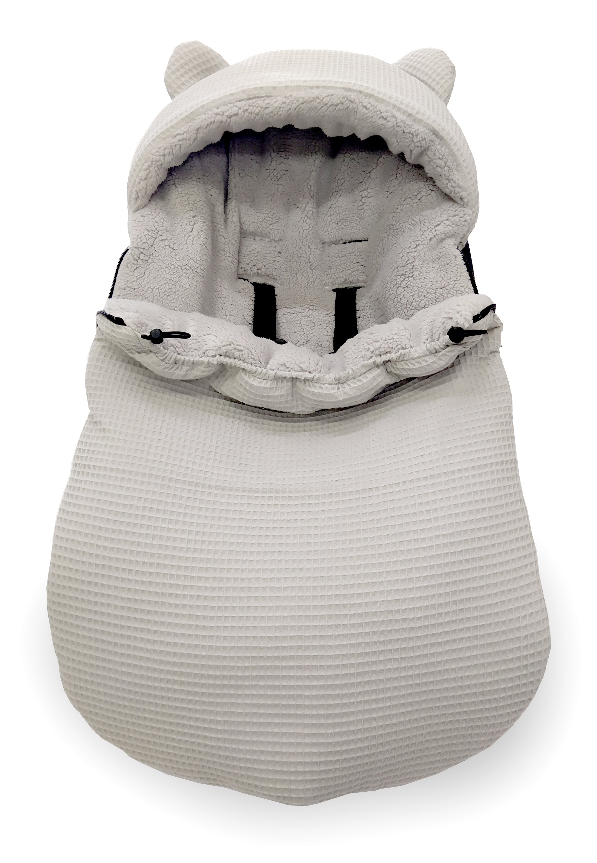 3-in-1 swaddle for car seat, baby carrier, gondola, winter | Grey - SleepeSheep