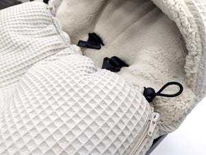 3-in-1 swaddle for car seat, baby carrier, gondola, winter | Beige - SleepeSheep