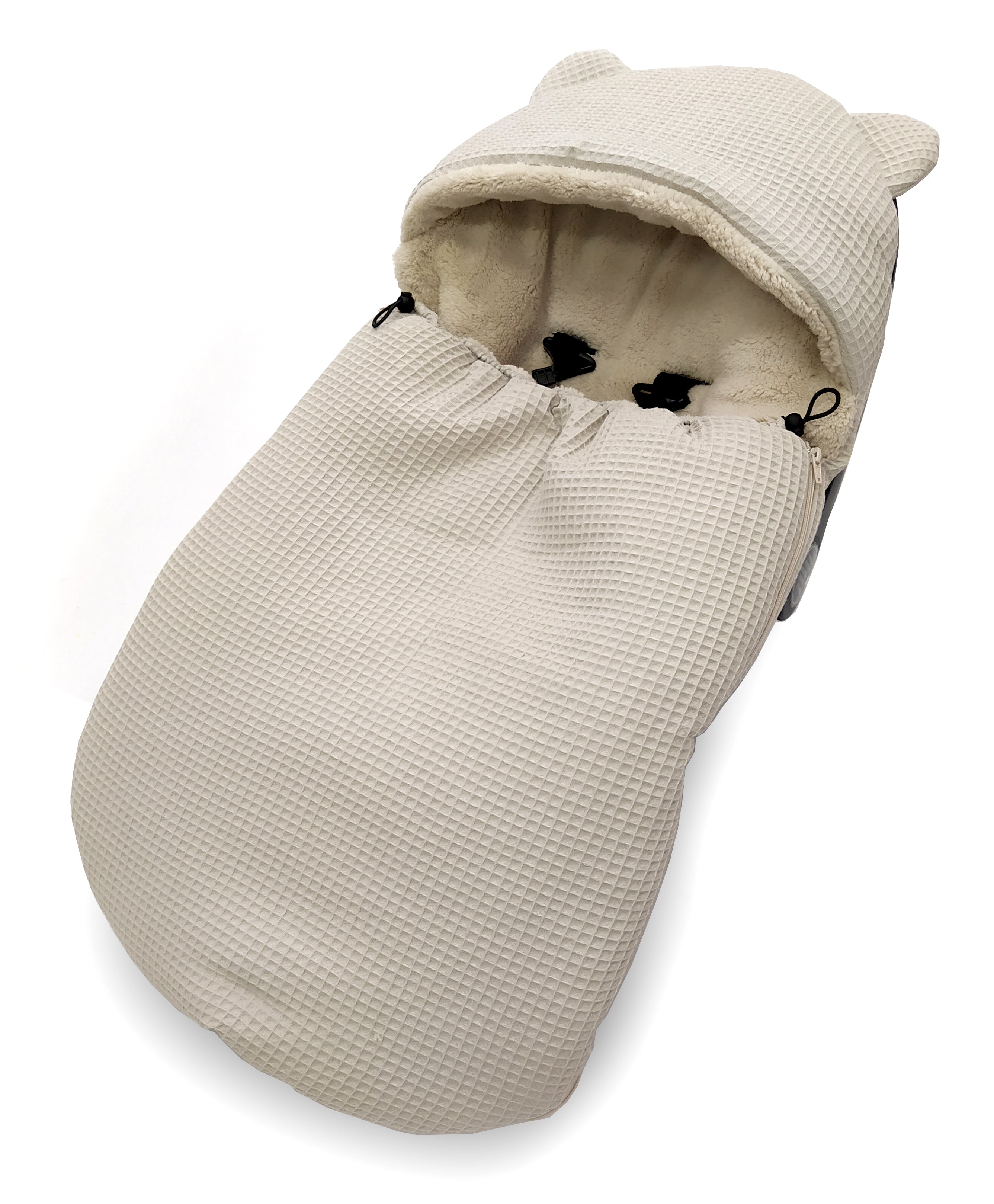 3-in-1 swaddle for car seat, baby carrier, gondola, winter | Beige - SleepeSheep