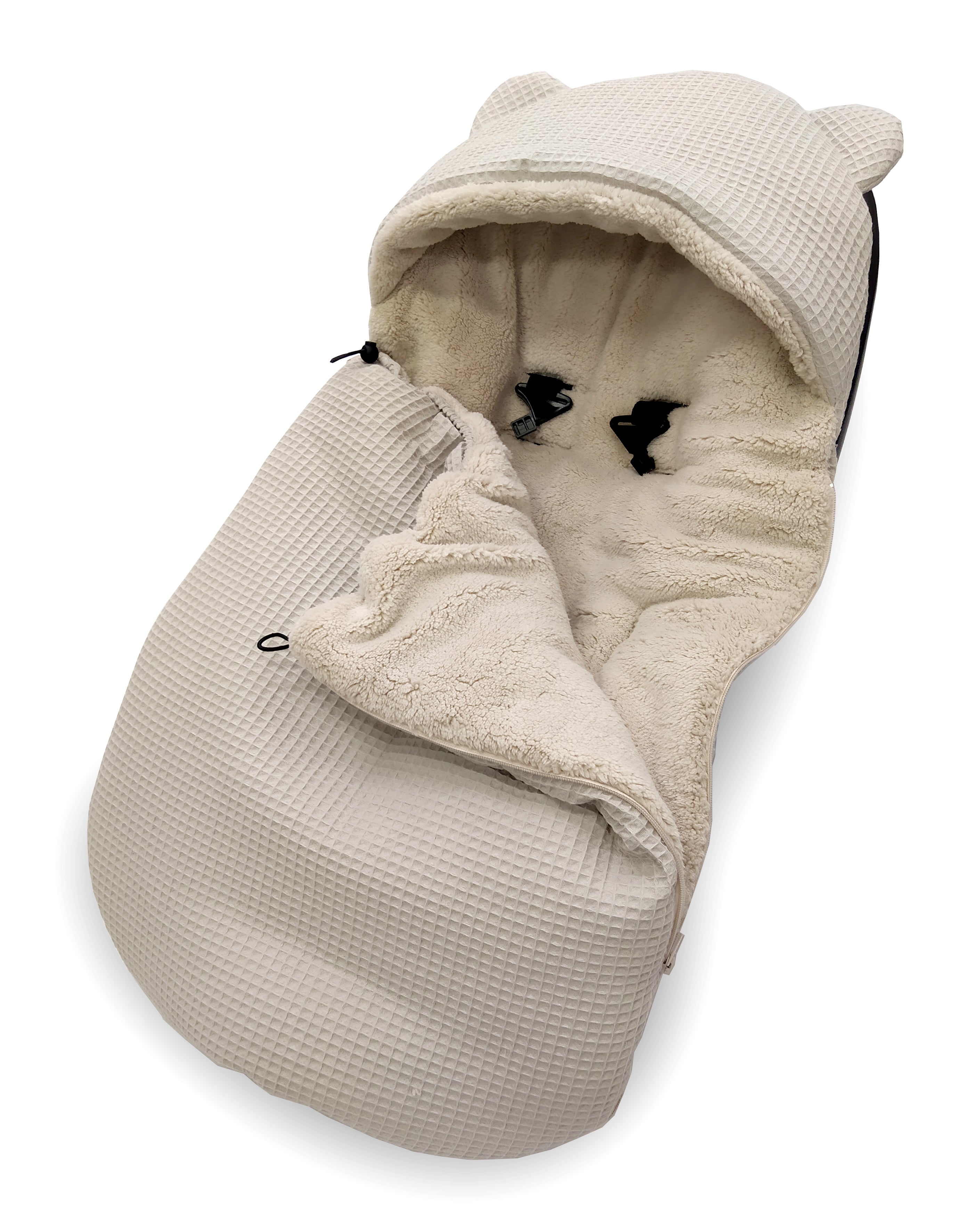 3-in-1 swaddle for car seat, baby carrier, gondola, winter | Beige - SleepeSheep