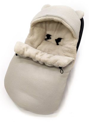 3-in-1 swaddle for car seat, baby carrier, gondola, winter | Beige - SleepeSheep