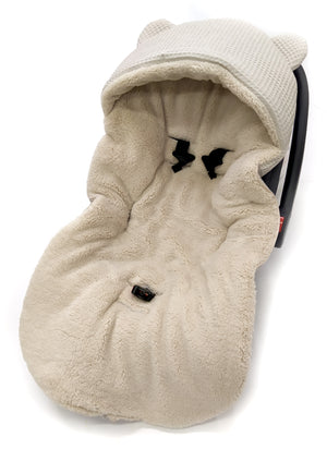 3-in-1 swaddle for car seat, baby carrier, gondola, winter | Beige - SleepeSheep