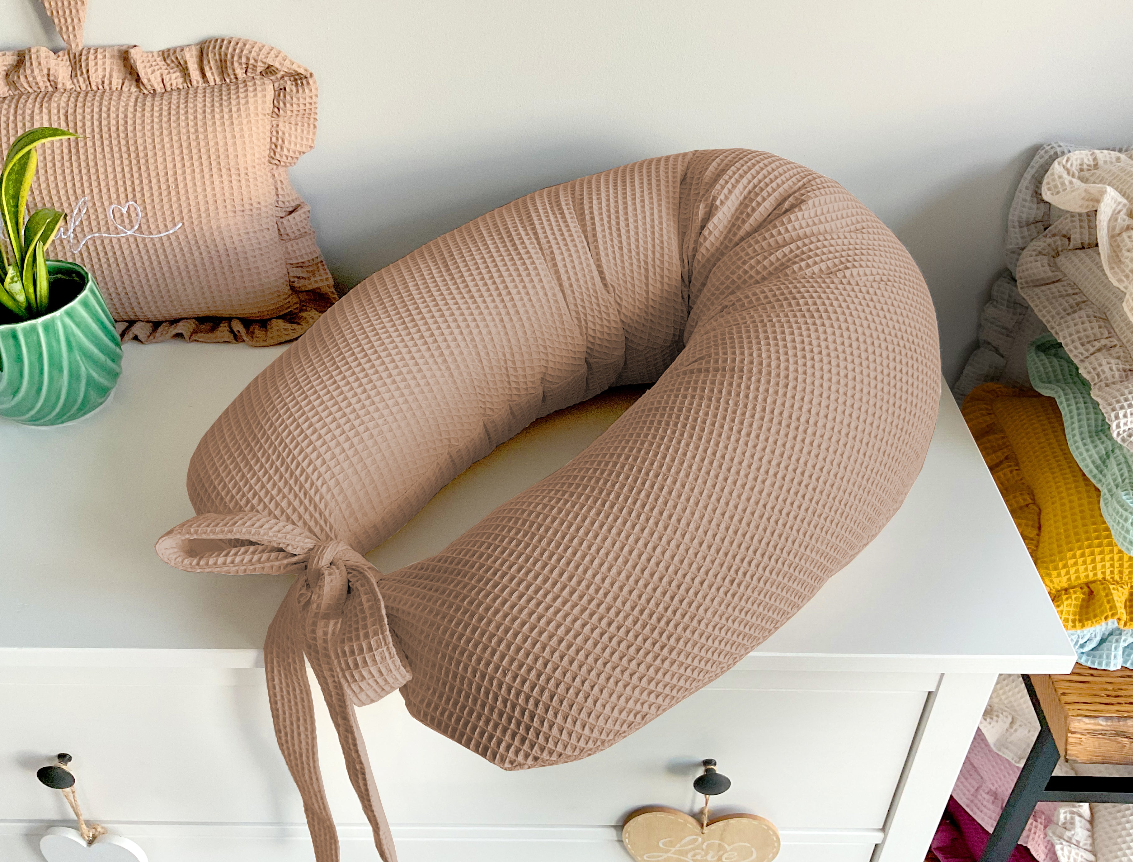 Nursing pillow | Feeding pillow for mom | Sleeping pillow for pregnant women | Pregnancy pillow | Brown - SleepeSheep