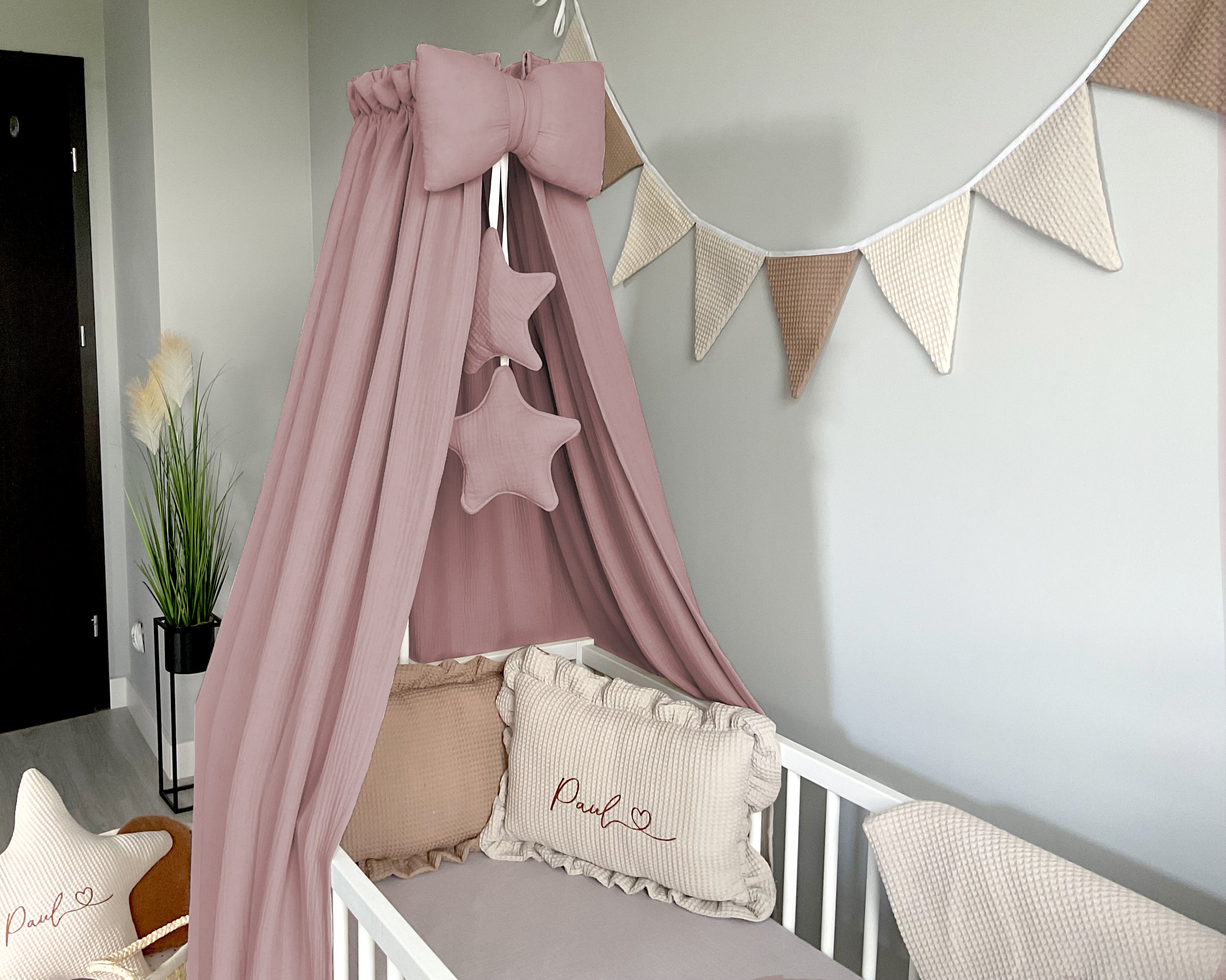 Standard Muslin canopy | Dirty pink - SleepeSheep