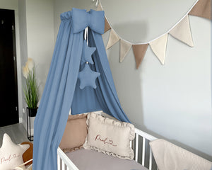 Standard Muslin canopy | Denim - SleepeSheep