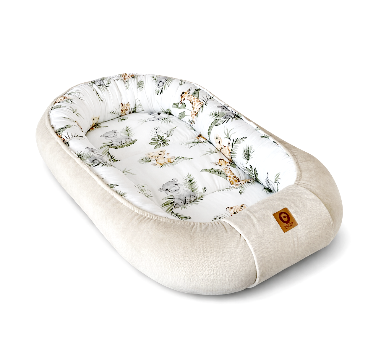 Babynest | Safari and sand beige velvet