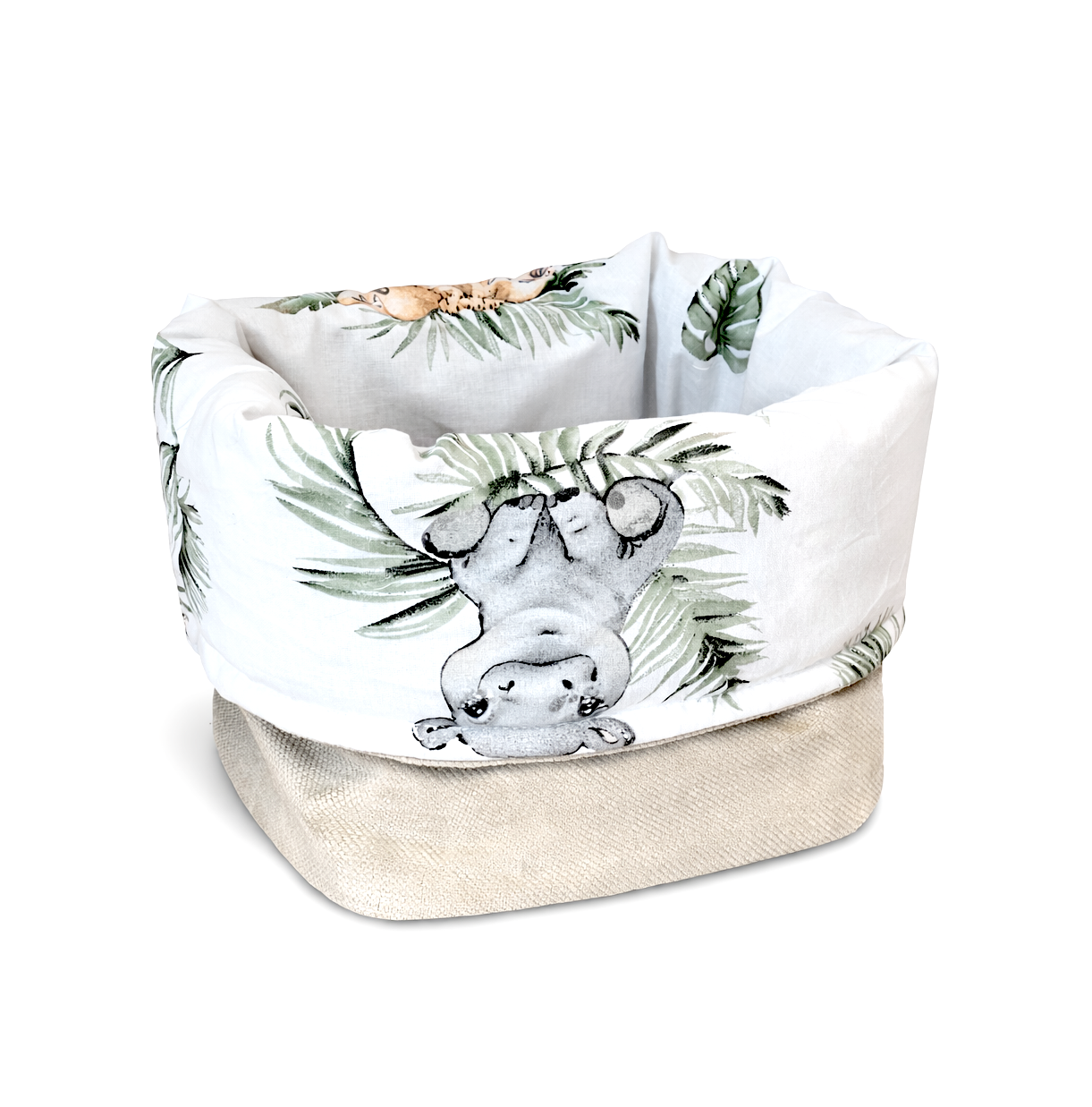 Basket | Safari and sand beige velvet