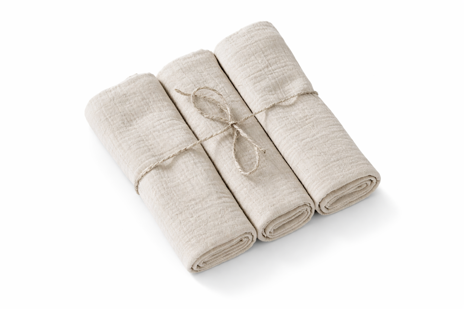 Muslin diapers, set of 3 | Beige