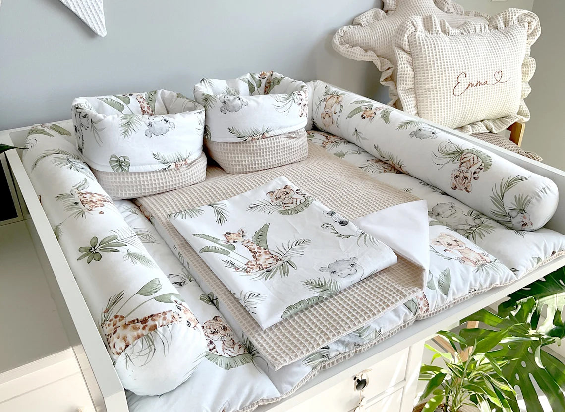 Crib bumper, roll 200cm | Safari