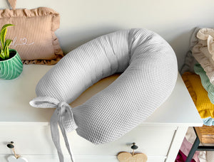 Nursing pillow | Feeding pillow for mom | Sleeping pillow for pregnant women | Pregnancy pillow | Grey - SleepeSheep